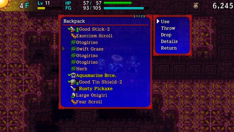 Shiren The Wanderer Inventory